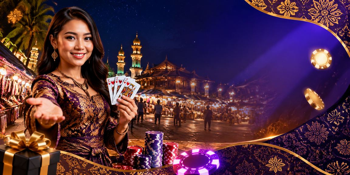 Pemain menikmati permainan kad poker bertema batik di Kota Bharu dengan suasana hiburan tempatan
