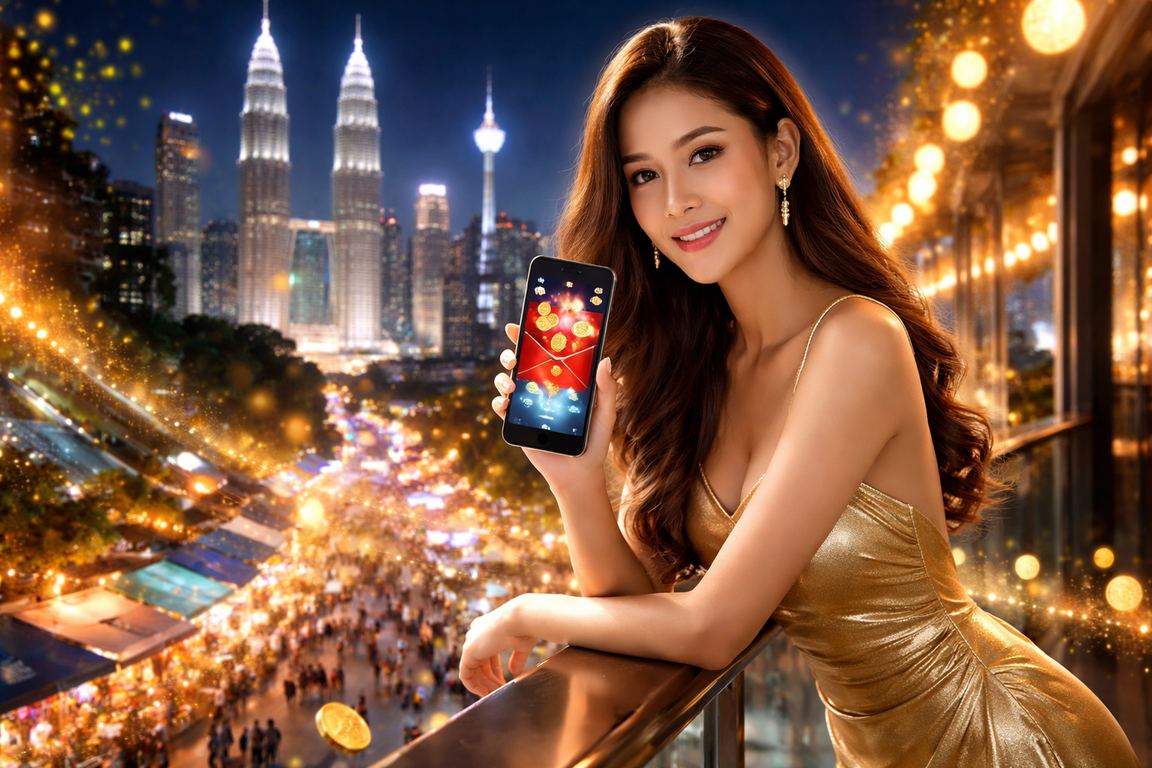 Pemain menikmati slot bonus sampul merah di Kuala Lumpur dengan telefon bimbit terkini