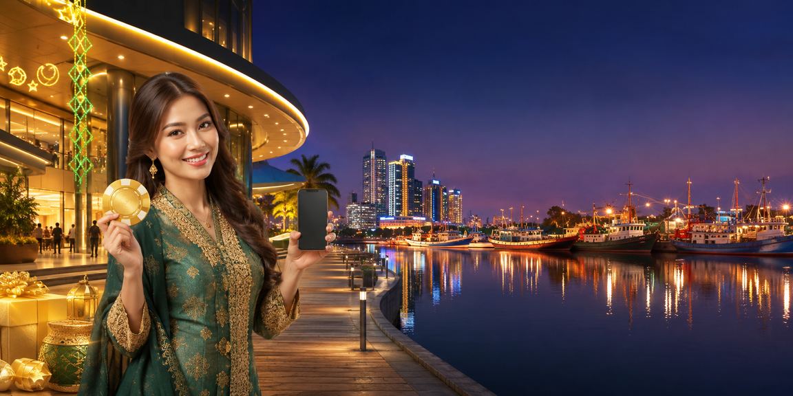 Suasana permainan slot Hari Raya dengan tema bonus VIP dan hiburan tempatan di Kuantan